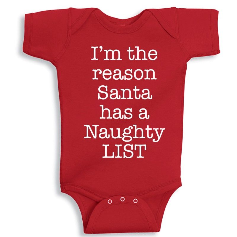 Twinkle Hands - Christmas - Naughty List Baby Onesie