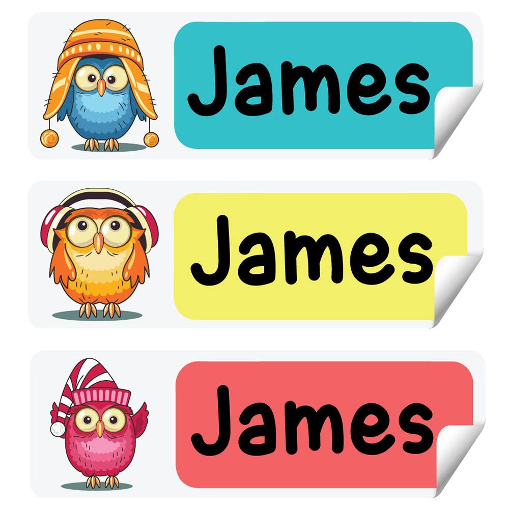 Twinkle Hands - Personalized Waterproof Labels - Cool Owl