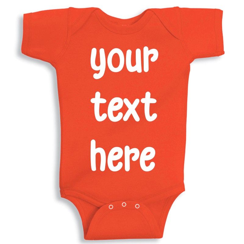 Twinkle Hands - Orange Personalised Baby Onesie