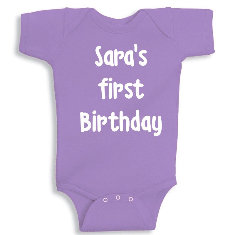 Twinkle Hands - Purple Personalised Baby Onesie