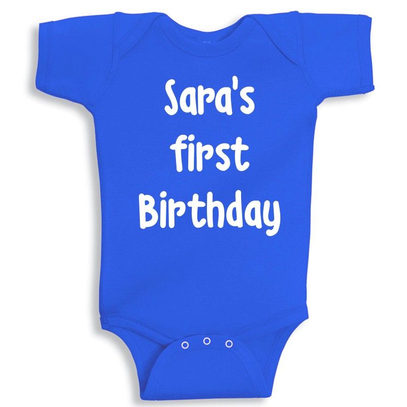 Twinkle Hands - Blue Personalised Baby Onesie