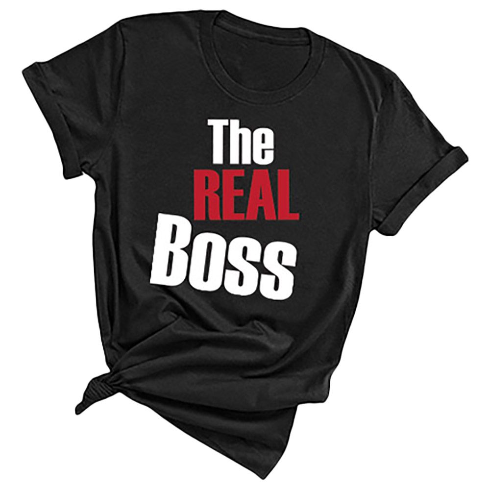 تي شيرت "The Real Boss" للأطفال من مجموعة الأم والطفل من تونكل هاندز