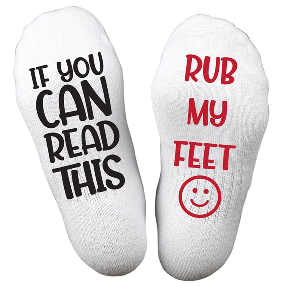 Twinkle Hands - Rub My Feet Socks - White