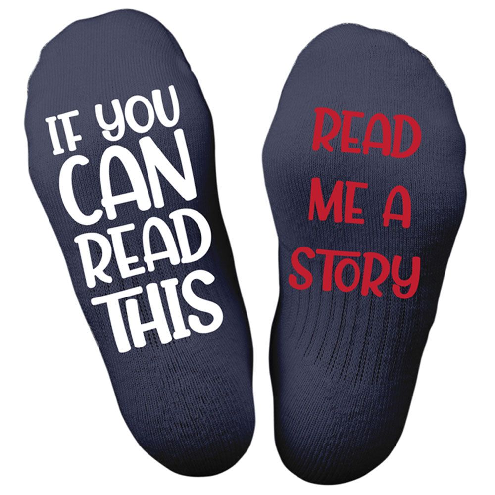 Twinkle Hands - Red Read Me A Story Socks - Black