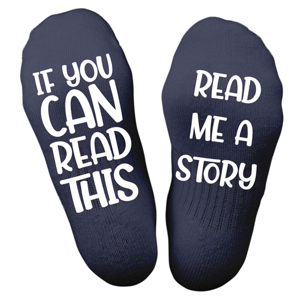 Twinkle Hands - White Read Me A Story Socks - Black