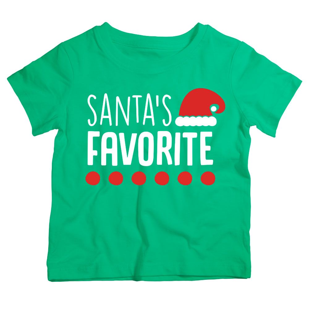 Twinkle Hands - Santa's Favorite T-Shirt - Green