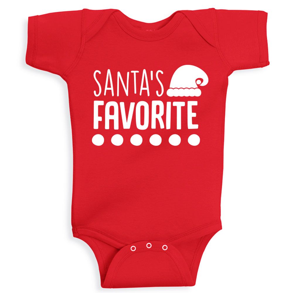 Twinkle Hands - Santa's Favorite Bodysuit - Red