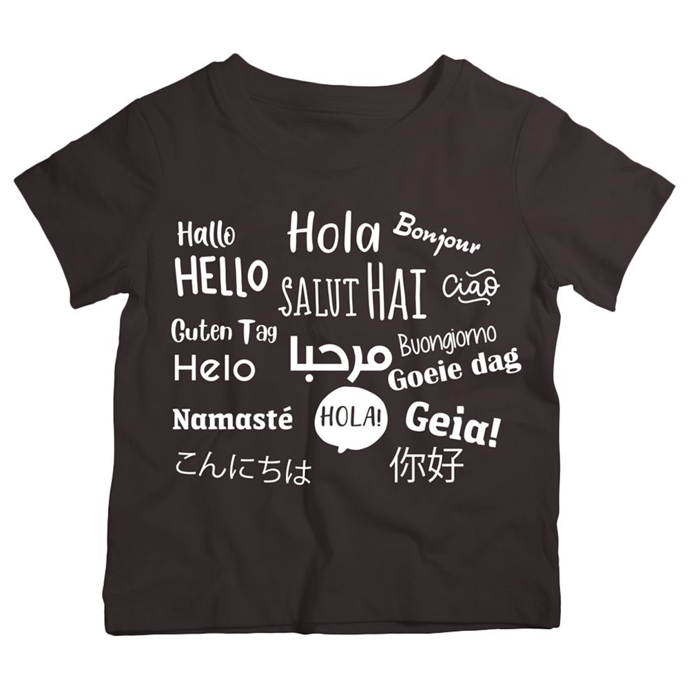 Twinkle Hands - Hello In All Languages T-Shirt - Black