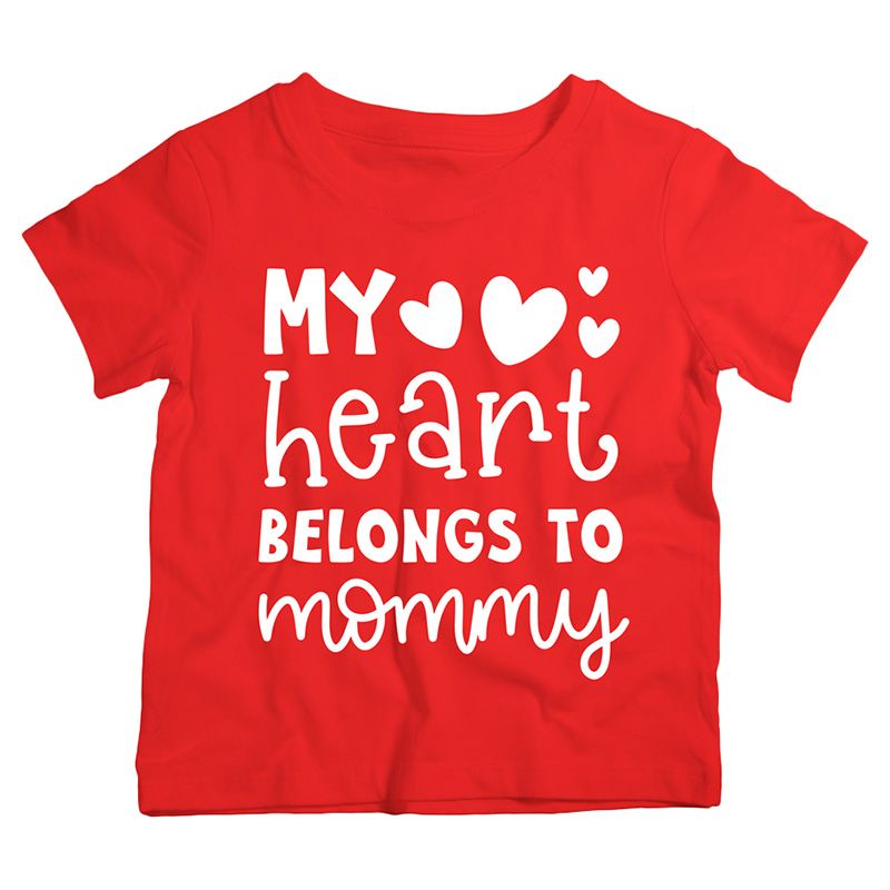 تونكل هاندز تي شيرت My Heart Belongs To Mommy أحمر