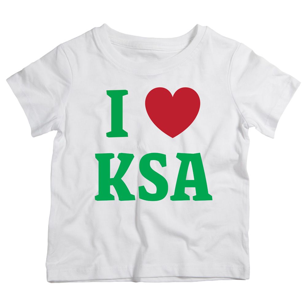 تونكل هاندز تي شيرت I Love KSA أبيض