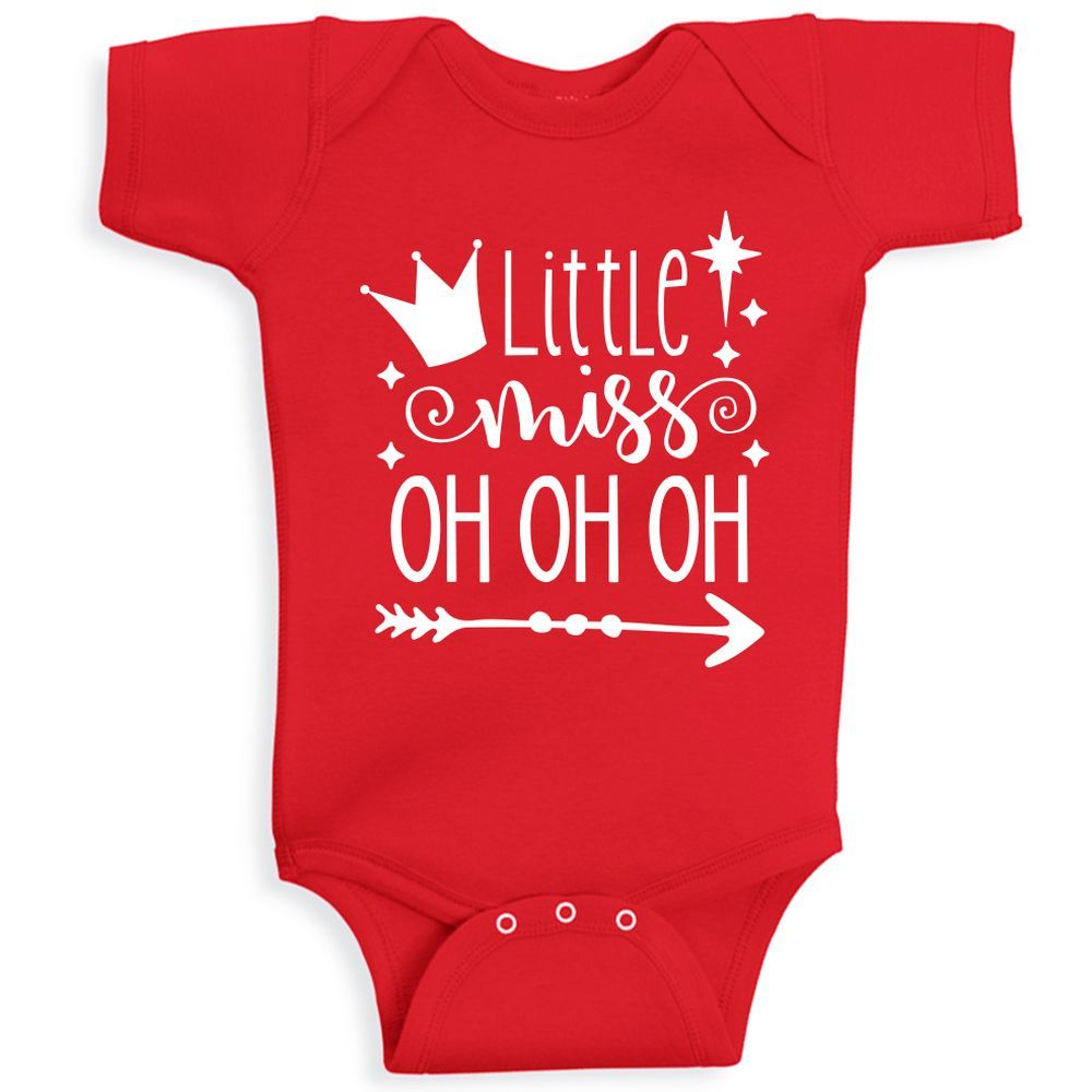 Twinkle Hands - Little Miss Baby Onesie - Red