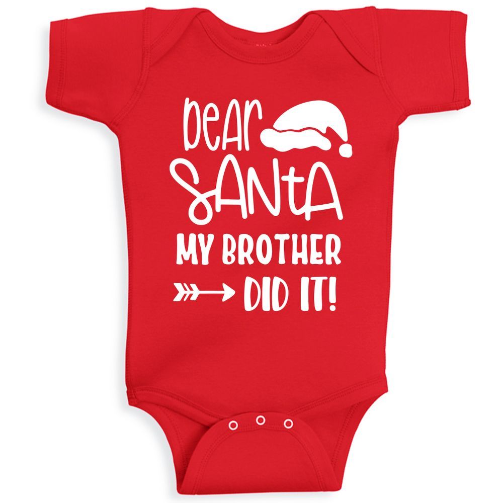 تونكل هاندز - تبان رضيع - Dear Santa My Brother Did It - أحمر