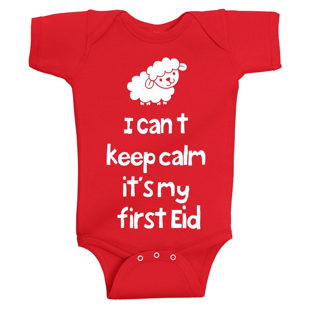 تونكل هاندز - تبان (I Can't Keep Calm it's my first Eid) - أحمر