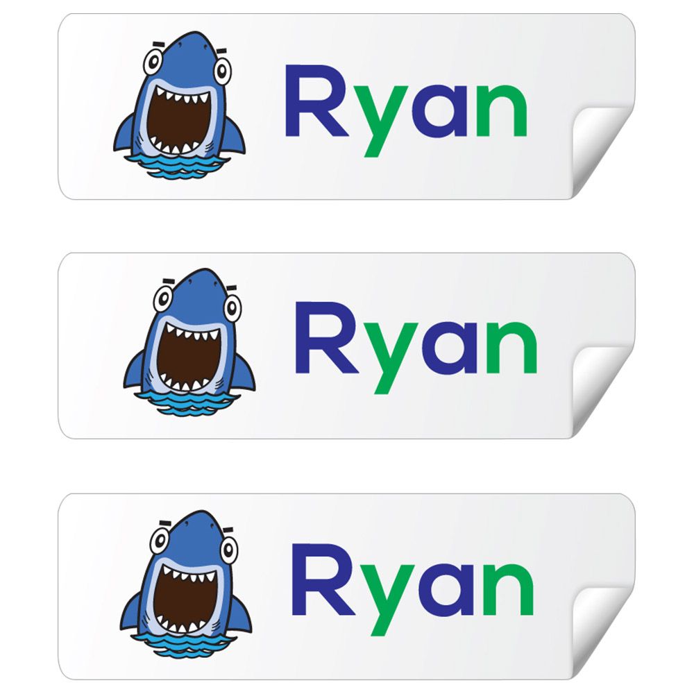 Twinkle Hands - Personalized Waterproof Labels Hungry Shark