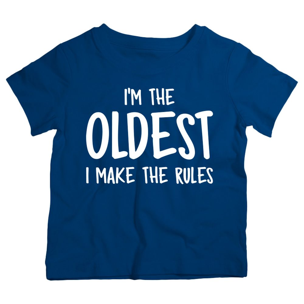 Twinkle Hands - I Am The Oldest T-Shirt - Navy