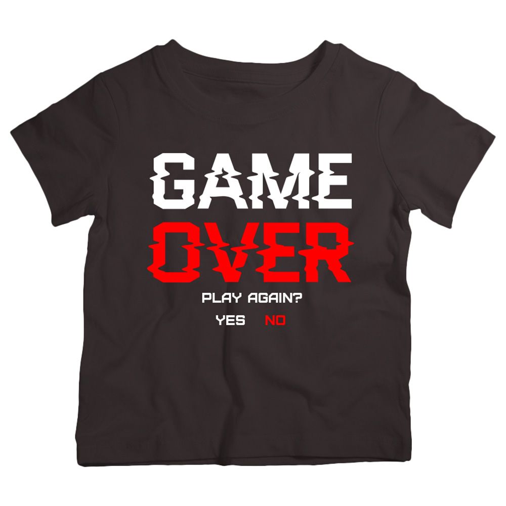 تونكل هاندز تي شيرت Game Over أسود