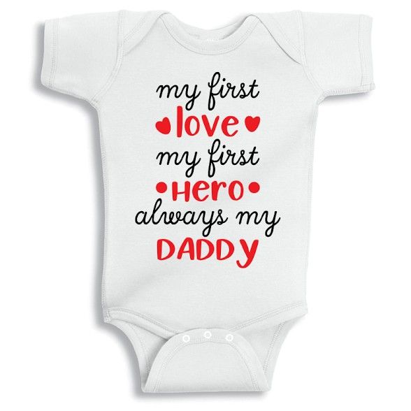 Twinkle Hands - First Love First Hero Daddy Baby Onesie