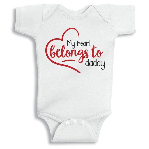 Twinkle Hands - My Big Heart Belongs To Daddy, Baby Onesie