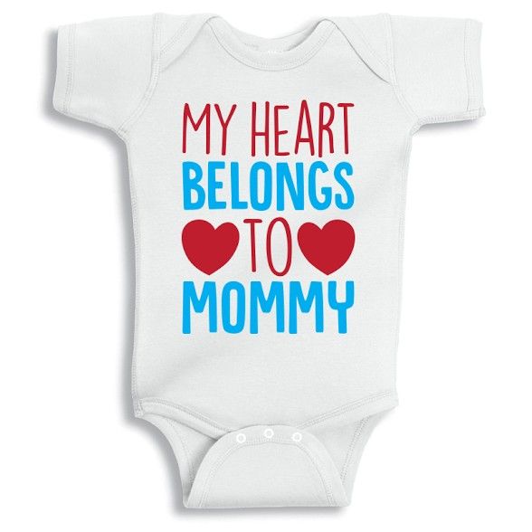 Twinkle Hands - My Heart Belongs To Mommy Baby Onesie