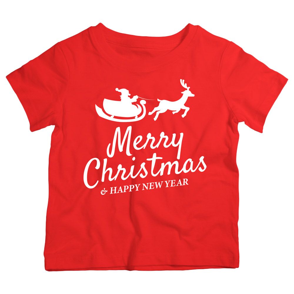 Twinkle Hands Merry Xmas & Happy New Year T-Shirt Red