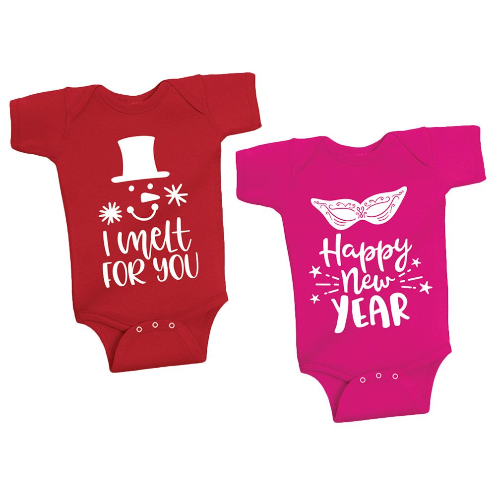 Twinkle Hands - Xmas & New Year Mask Onesie Set - Red/Blue