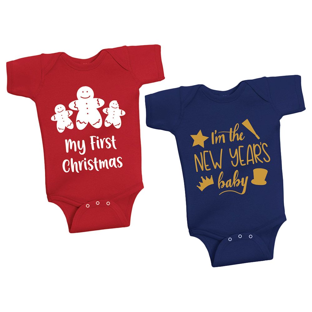 Twinkle Hands - Christmas New Year Onesie Set - Black