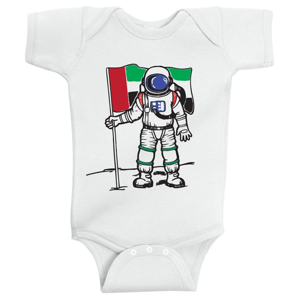 Twinkle Hands - UAE's Space Astronaut Baby Onesie - White