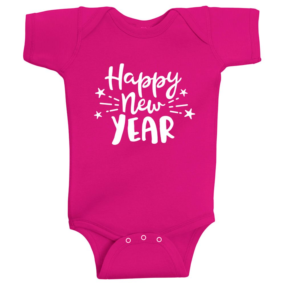 Twinkle Hands - Happy New Year Baby Onesie - Pink