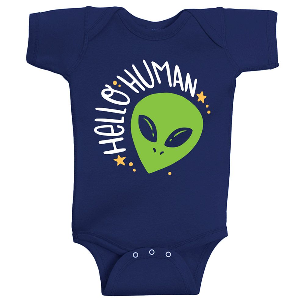 Twinkle Hands - Hello Human Baby Onesie - Blue