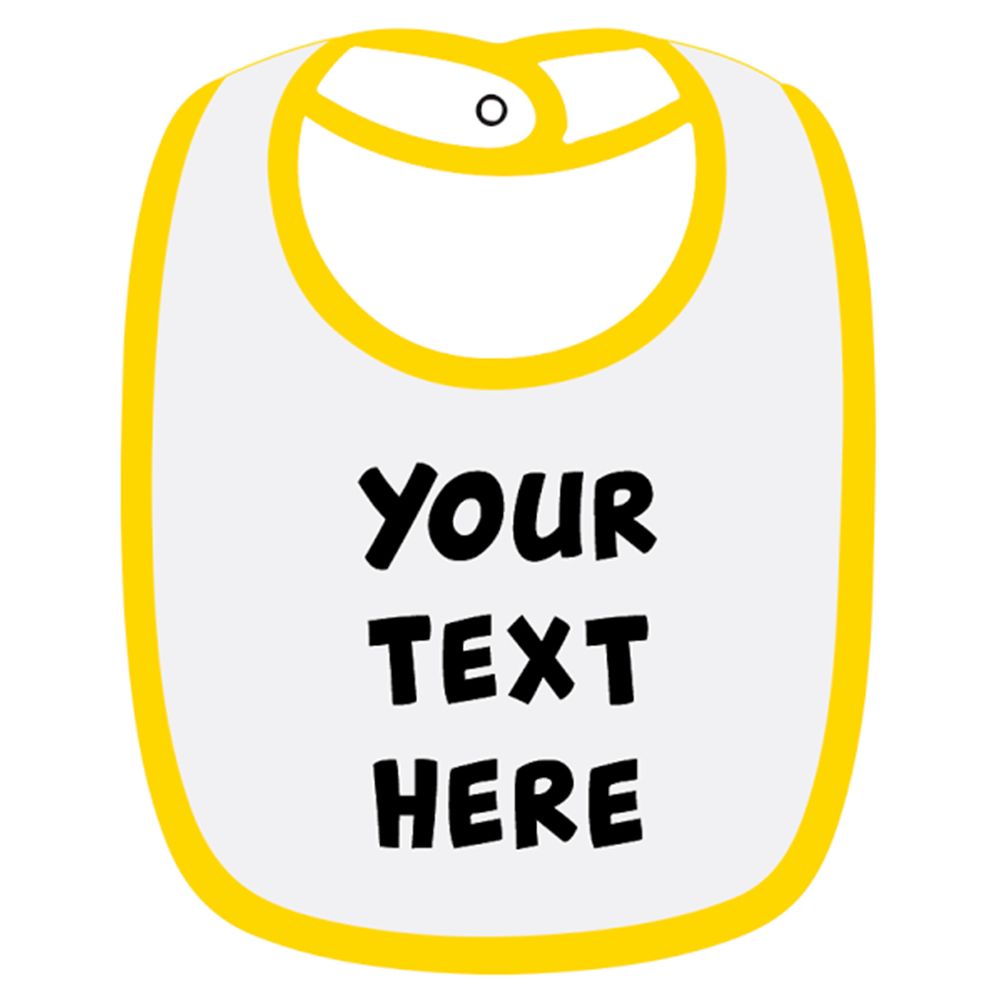 Twinkle Hands - Personalised Baby Bib - Yellow Color