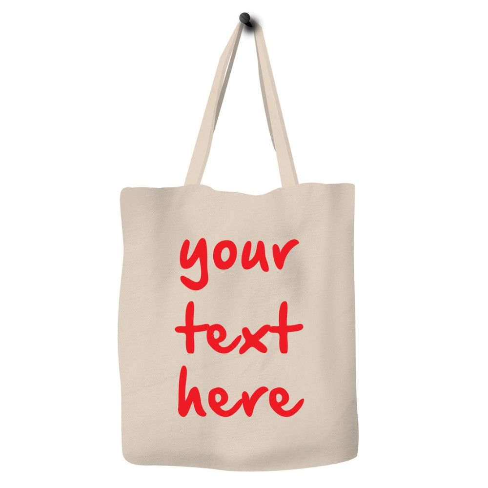 Save The Ocean - Eco Bag Canvas Tote Bag - Red Font