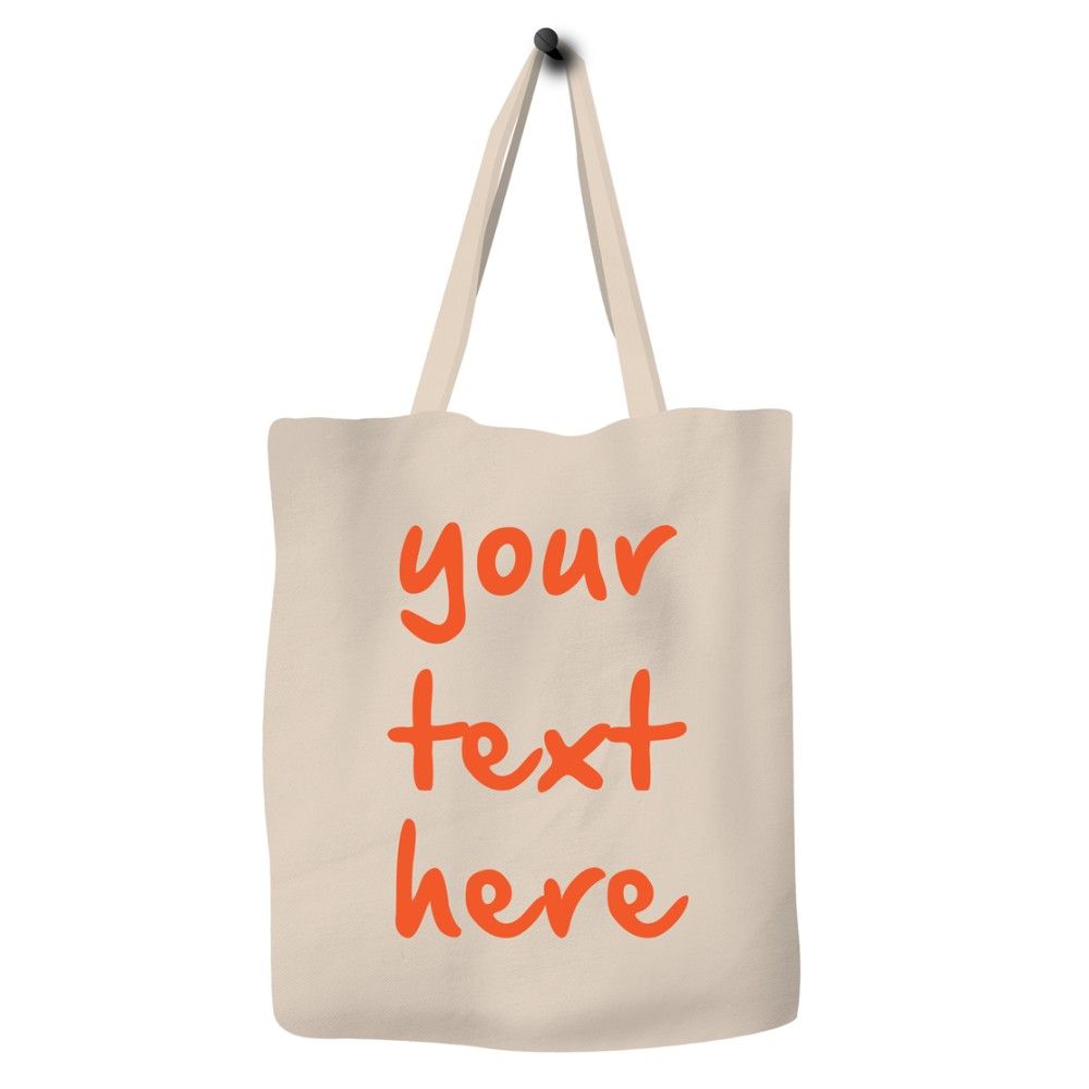 Save The Ocean - Eco Bag Canvas Tote Bag - Orange Font