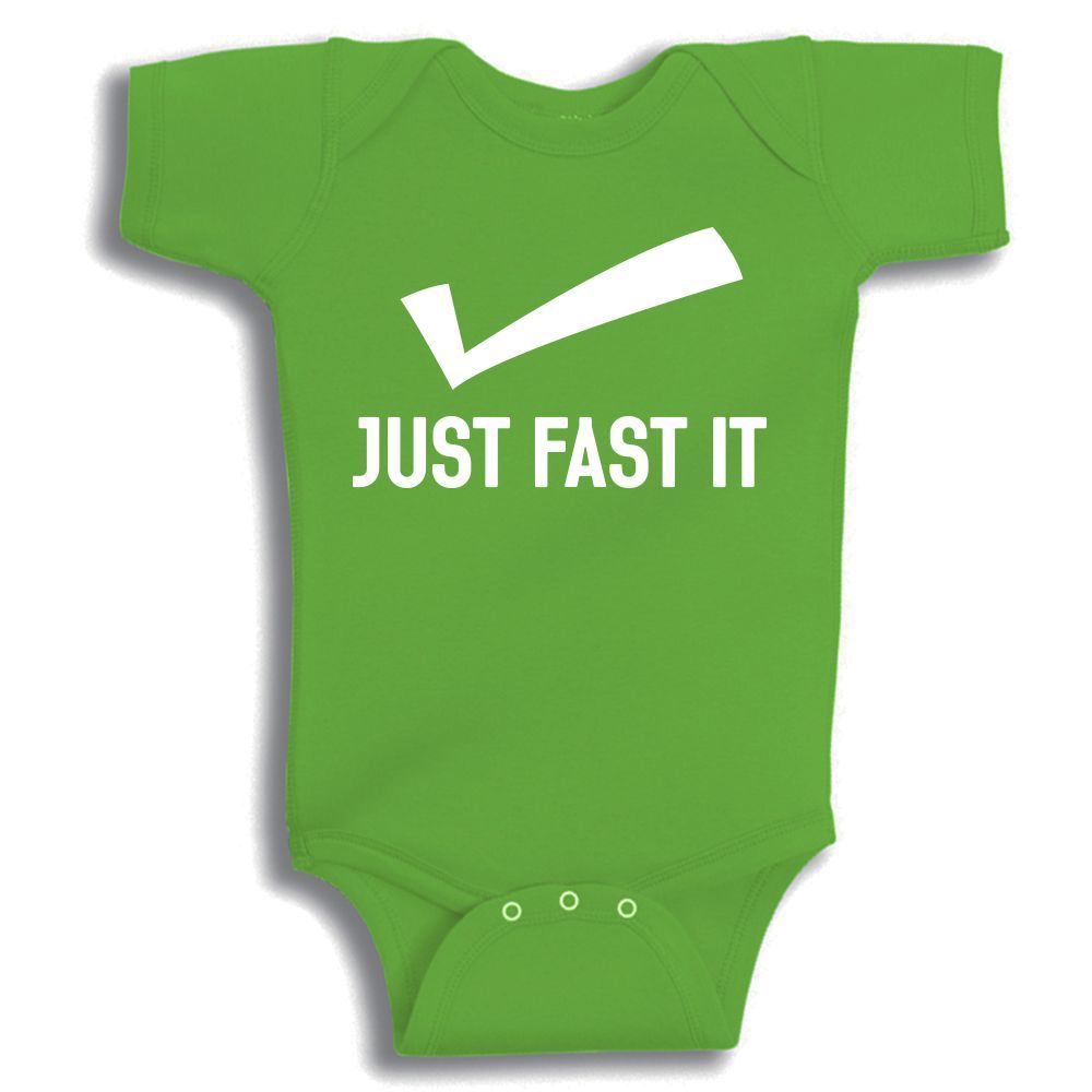 Twinkle Hands - Ramadan Just Fast It Bodysuit - Green