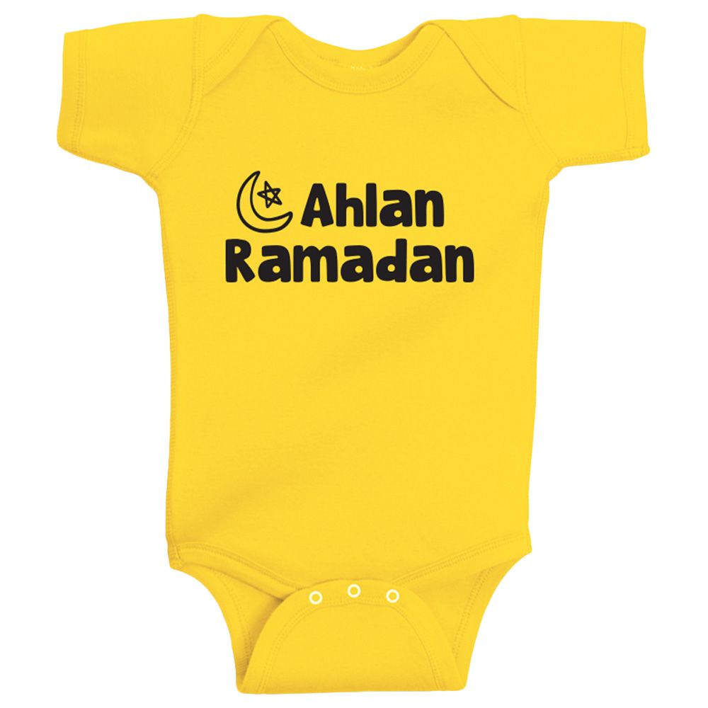 Twinkle Hands - Ahlan Ramadan Baby Onesie - Yellow