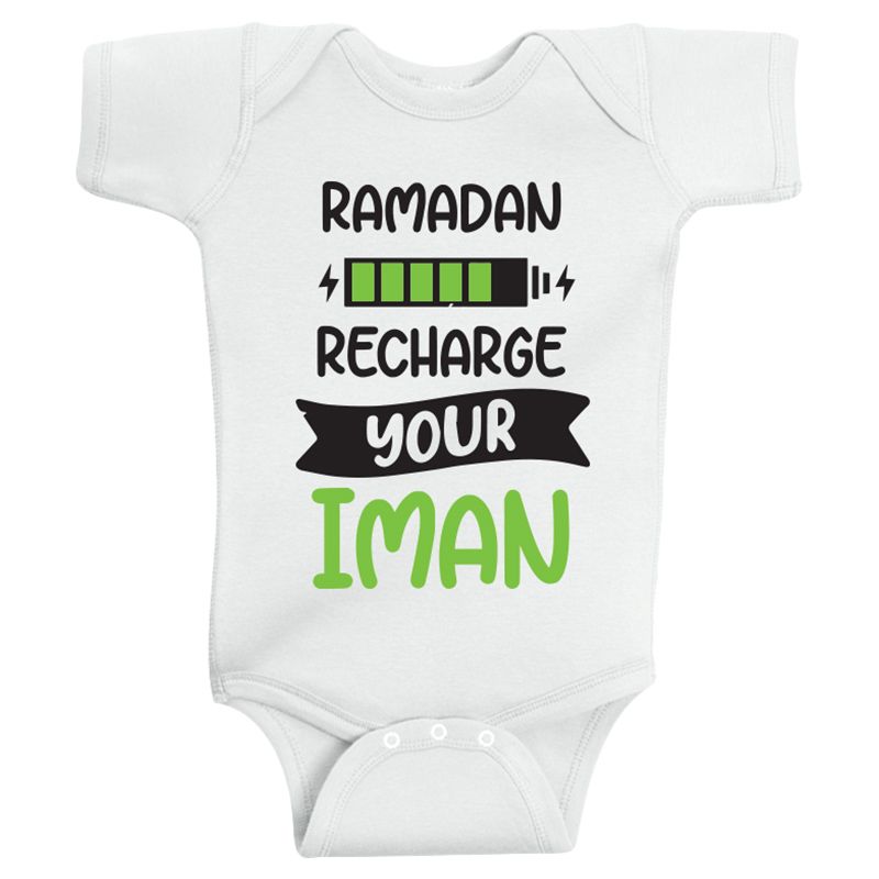 Twinkle Hands - Ramadan Recharge Baby Onesie - White