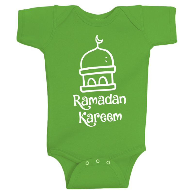 Twinkle Hands - Ramadan Kareem Baby Onesie - Green