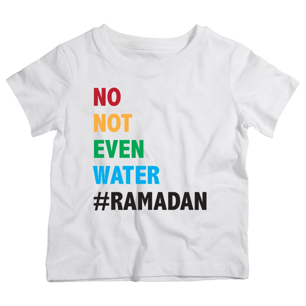 Twinkle Hands - No Not Even Water Ramadan T-Shirt - White