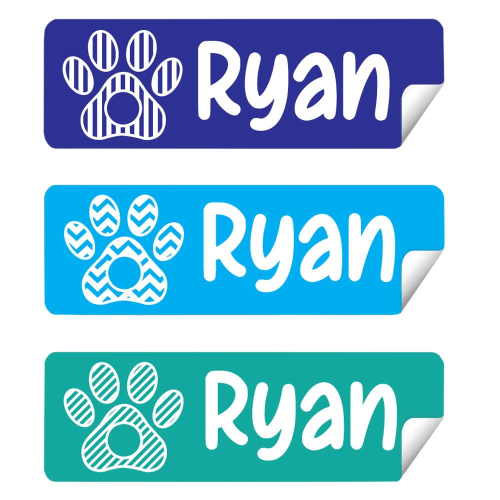 Twinkle Hands - Personalized Labels - Pack of 30 - Boys Paw