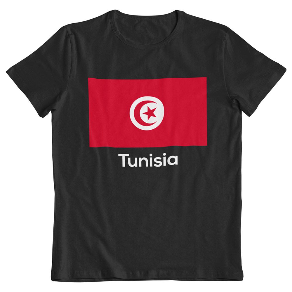 Twinkle Hands - Kids Tunisia World Cup T-Shirt - Black