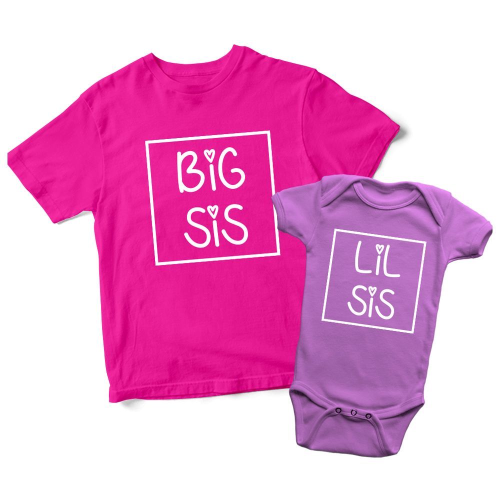 تونكل هاندز - تي شيرت Big Sis + تبان (بربتوز) Lil Sis