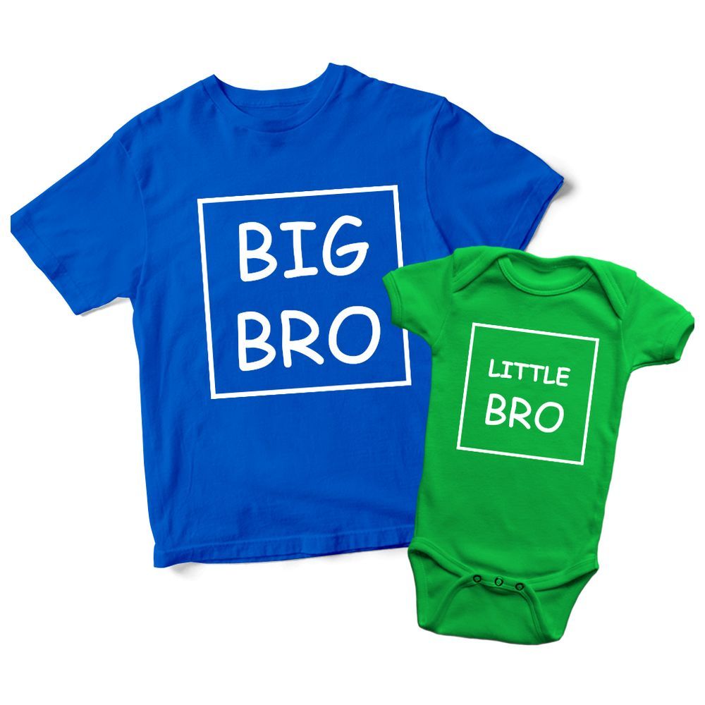 Twinkle Hands - Sibling Shirt Little Bro Onesie Green