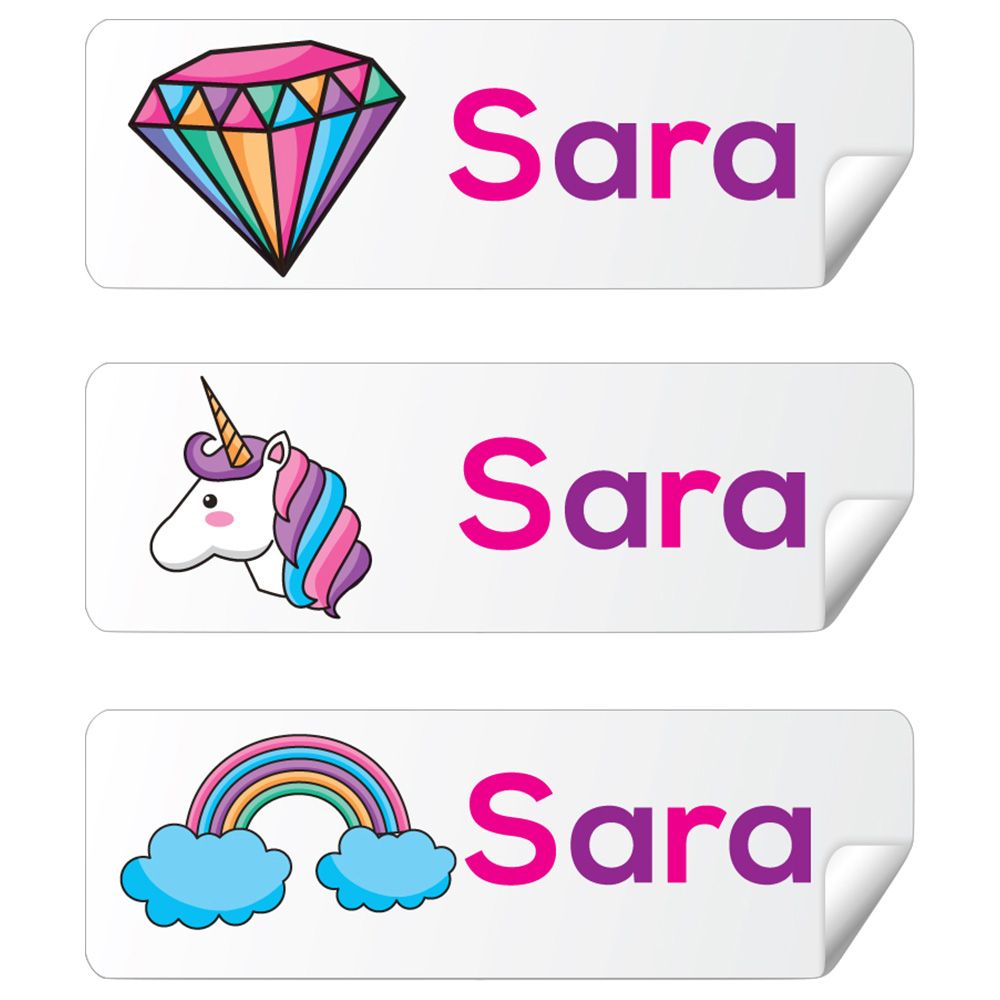 Twinkle Hands Personalized Waterproof Labels-Totally Unicorn