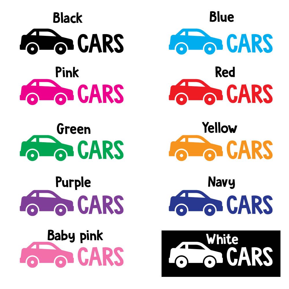 Twinkle Hands - Labels for Kid's Toy Storage - Cars