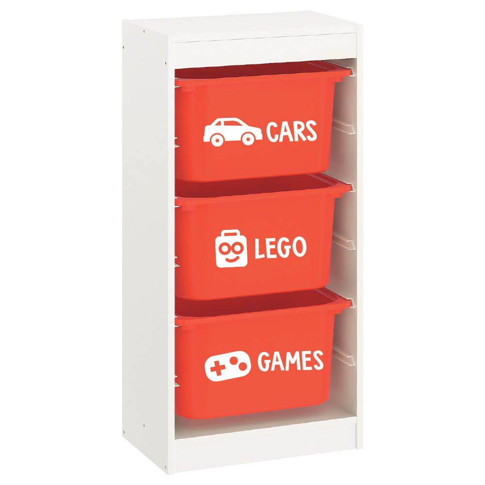 Twinkle Hands - Labels for Kid's Toy Storage - Cars