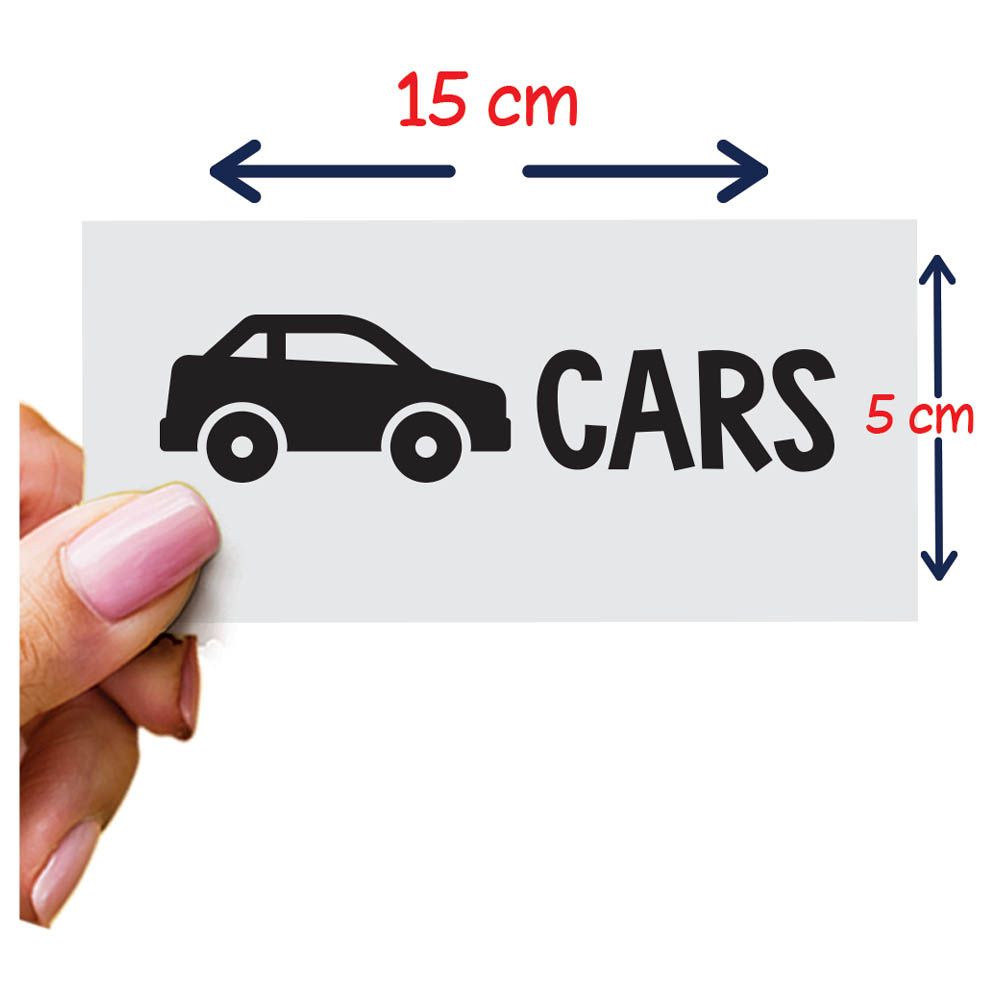 Twinkle Hands - Labels for Kid's Toy Storage - Cars