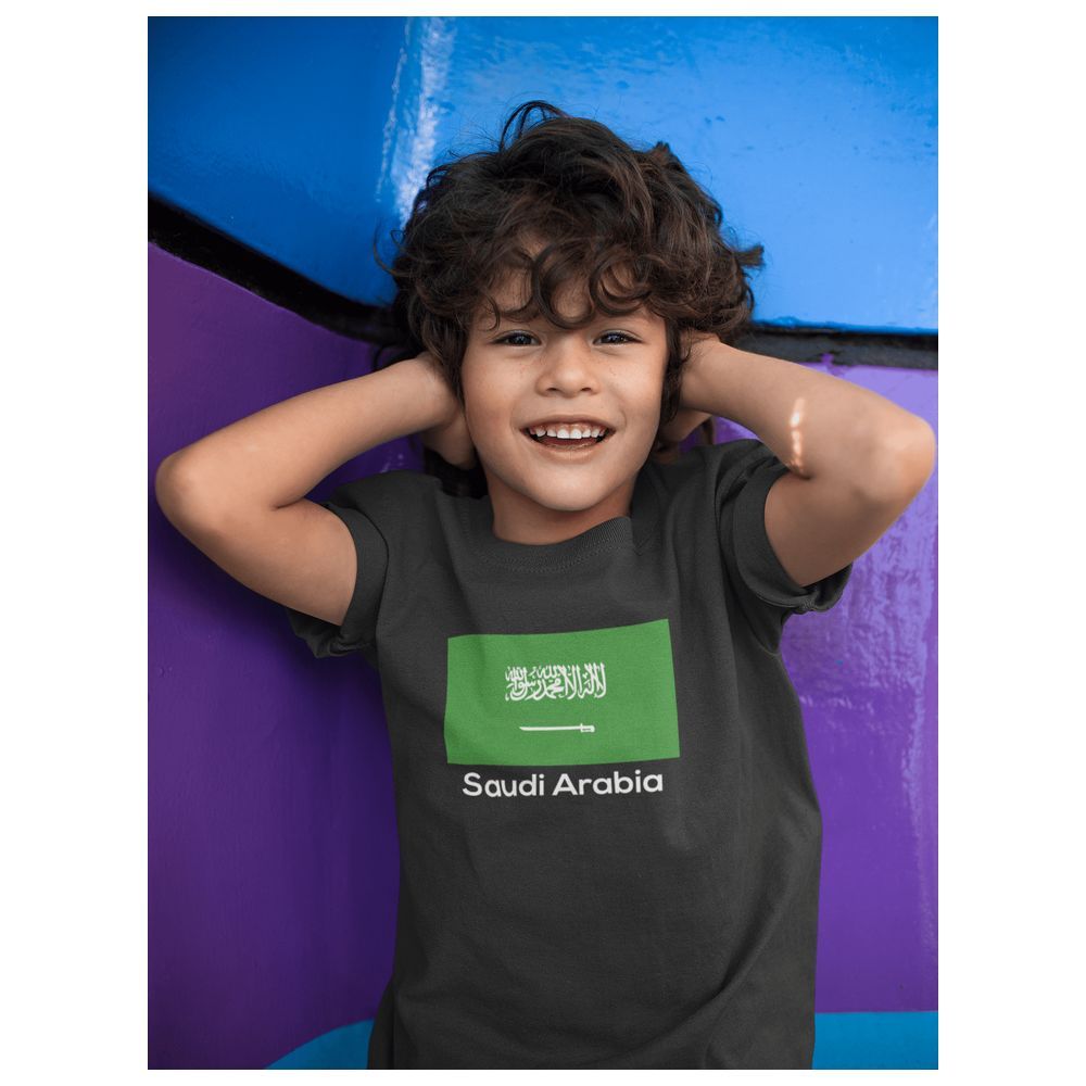 Twinkle Hands - Kids Saudi-Arabia World Cup T-Shirt - Black