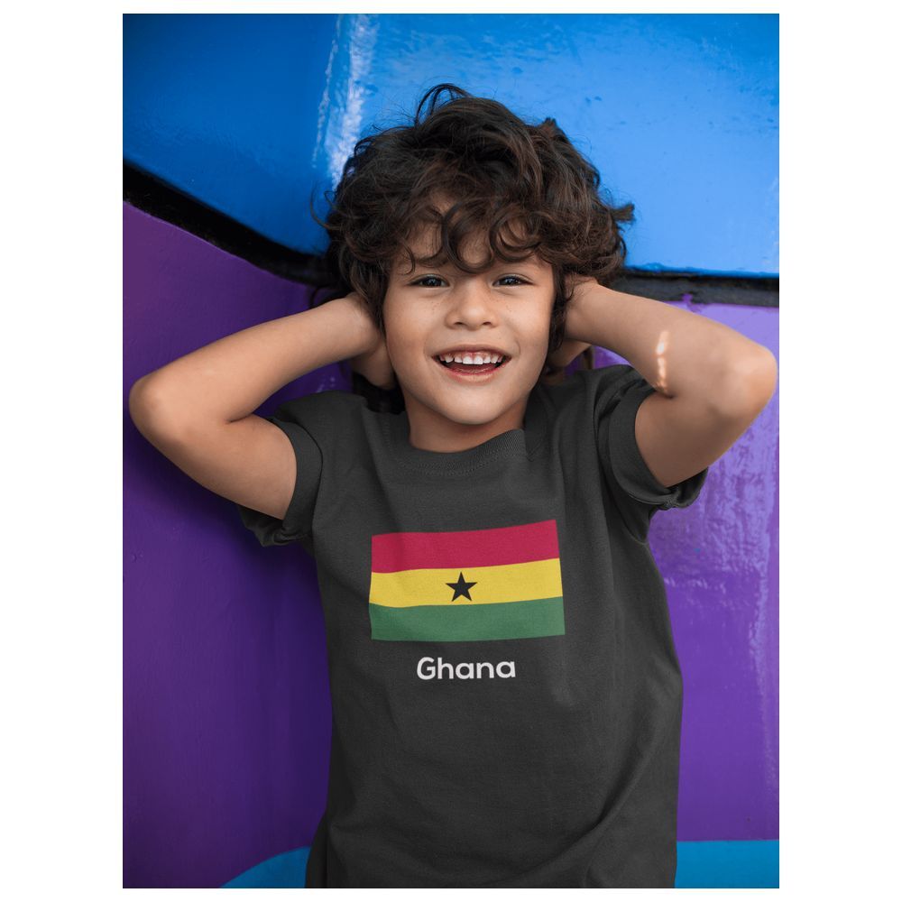 Twinkle Hands - Kids Ghana World Cup T-Shirt - Black