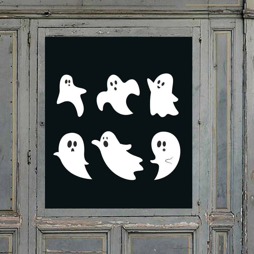 Twinkle Hands - Halloween Window Sticker - White Ghosts