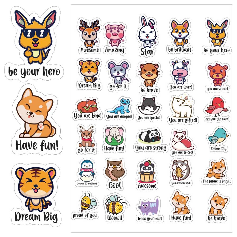 Twinkle Hands - Reward & Motivational Stickers - Animals - 30pcs