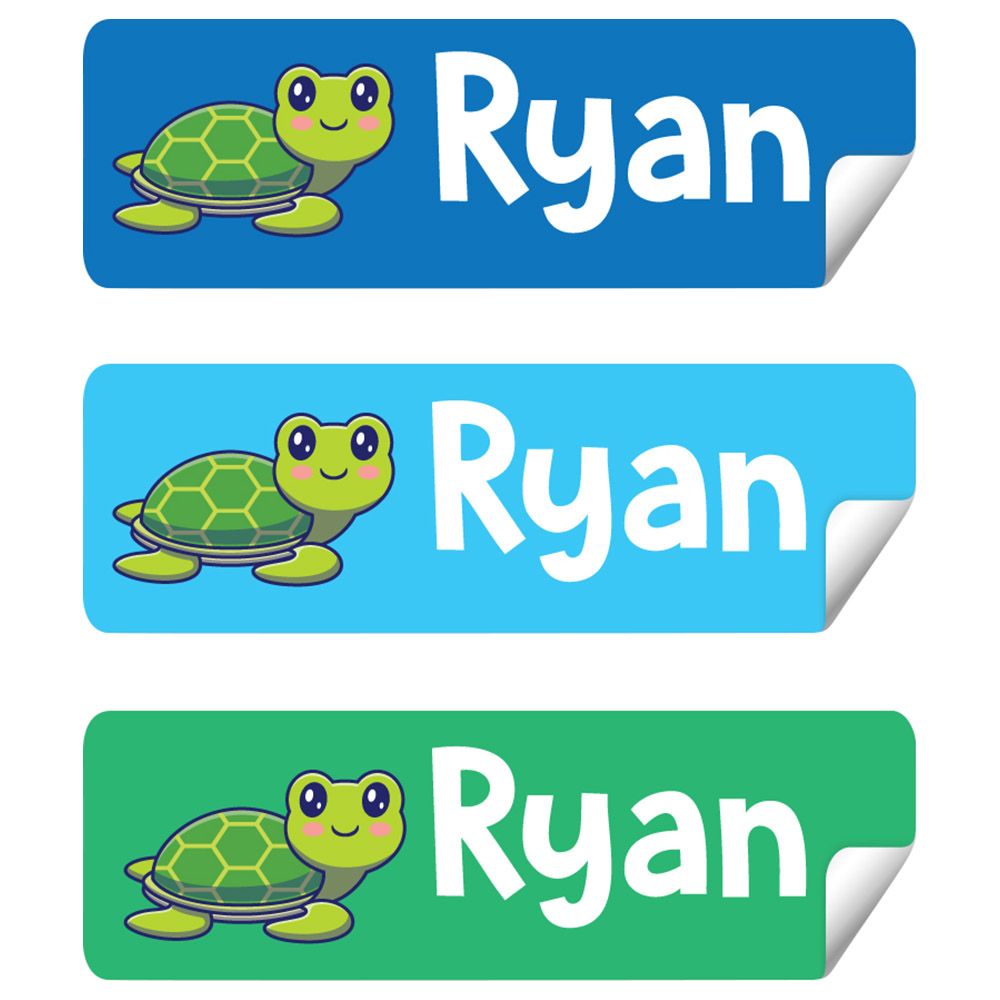 Twinkle Hands - Personalized Waterproof Labels - Cute Lil Turtle